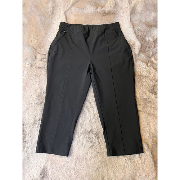 Columbia Black Capri Athletic Pants Performance Stretch Quick Dry Activewear S - Picture 2 of 16